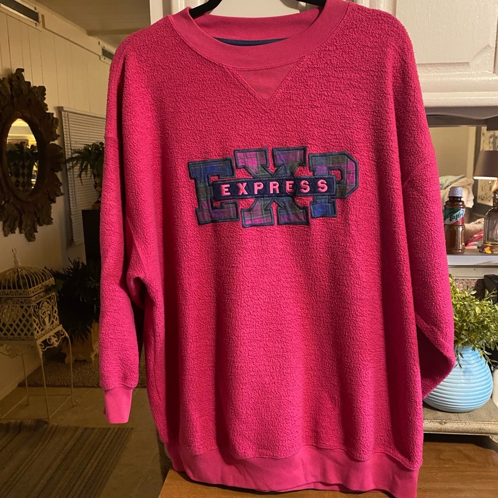 Vintage 90s Express Fuchsia Crewneck Sweatshirt